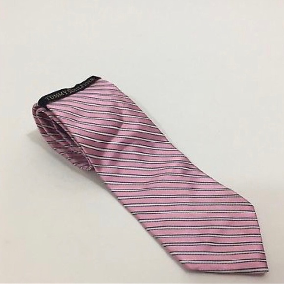 Tommy Hilfiger Striped Silk Men's Tie 58L New - Picture 1 of 3